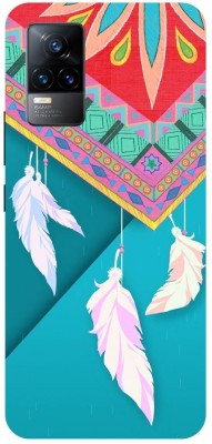 DIKRO Back Cover for vivo Y73, V2059, FEATHER, LEAF, ABSTRACT, ART(Blue, Hard Case, Pack of: 1)