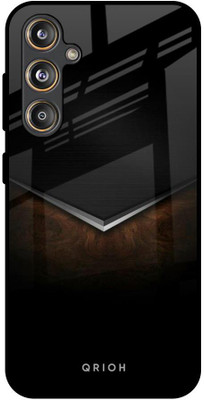 QRIOH Glass Back Cover for Samsung Galaxy F55 5G(Multicolor, Grip Case, Pack of: 1)