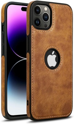 KING COVERS Back Cover for Flexible Pu Leather Super Soft-Touch | Bumper Case for APPLE iPhone 14 Pro Max(Brown, Camera Bump Protector, Pack of: 1)