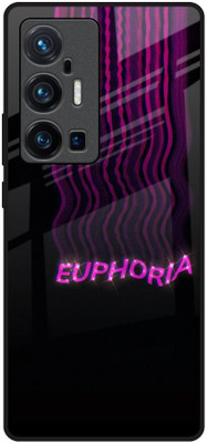 QRIOH Glass Back Cover for Vivo X70 Pro+(Black, Grip Case, Pack of: 1)