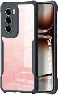 kursa hub Back Cover for OPPO Reno 12 Pro 5G-ipk8(Black, Camera Bump Protector, Pack of: 1)