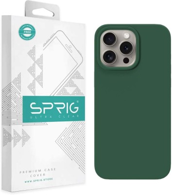 Sprig Back Cover for Apple iPhone 15 Pro Max, iPhone 15 Pro max, apple 15 pro max(Green, Grip Case, Silicon, Pack of: 1)
