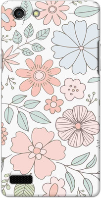 NDCOM Back Cover for OPPO Neo 7 Retro White Floral Printed Hard Case(Multicolor, Hard Case, Pack of: 1)