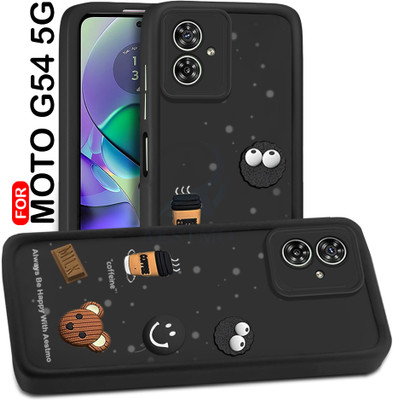 AESTMO Back Cover for Moto G54 5G(Black, 3D Case, Silicon, Pack of: 1)