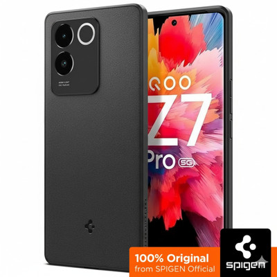 Spigen Back Cover for iQOO Z7 Pro 5G(Black, Grip Case, Pack of: 1)