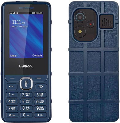 Gizmofreaks Back Cover for Lava A5 (2025) Dual SIM Keypad Mobile Feature Phone Rugged Case(Blue, Matte Finish, Pack of: 1)
