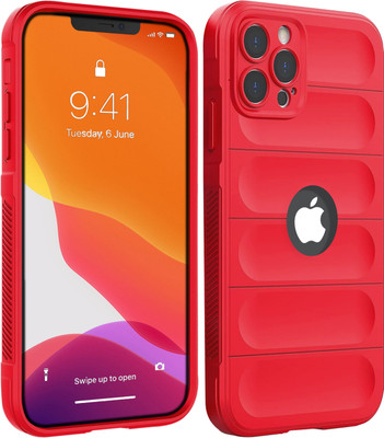 Coverskart Rugged Armor Back Cover for Apple iPhone 15 Pro, Hybird Silicone Anti Shock Airbag Grip Case(Red, Camera Bump Protector, Silicon, Pack of: 1)