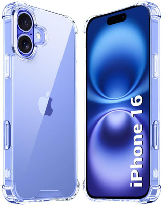 Flipkart SmartBuy Back Cover for Apple iPhone 16, iPhone 16, (BM)(Transparent, Silicon, Pack of: 1)