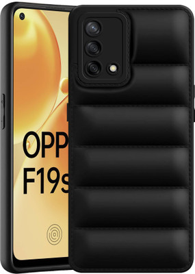 BOZTI Back Cover for OPPO F19s(Black, Puffer, Silicon, Pack of: 1)