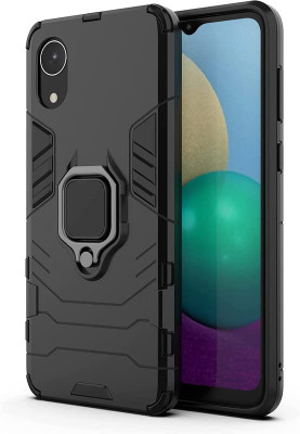 COVERHEAD Back Cover for Back Cover for SAMSUNG Galaxy A03 Core (Black, Dual Protection, Pack of: 1)(Black, Camera Bump Protector, Pack of: 1)