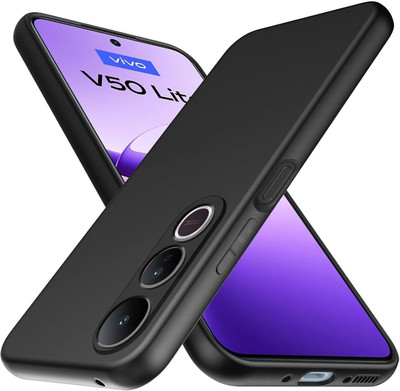 NewSelect Back Cover for Vivo V50 Lite 5G(Black, Grip Case, Pack of: 1)