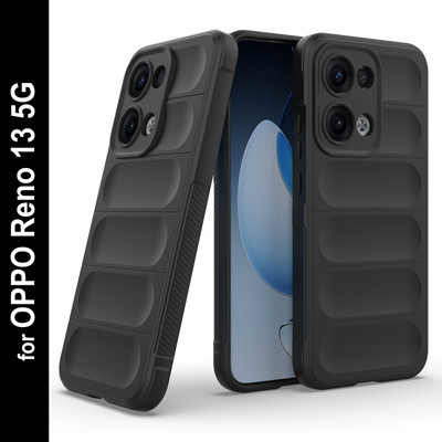 Zapcase Back Cover for OPPO Reno 13 5G(Black, 3D Case, Silicon, Pack of: 1)