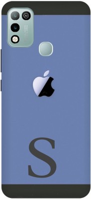 PICHKU Back Cover for Infinix Hot 10 Play,S, Apple, Design, Trending, Alphabet(Blue, 3D Case, Pack of: 1)