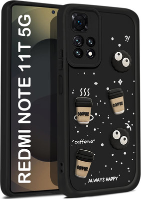 Vshop Back Cover for Redmi Note 11T 5G, Poco M4 Pro 5G Cute Fun Cartoon 3D Ball Coffee Case(Black, 3D Case, Silicon, Pack of: 1)