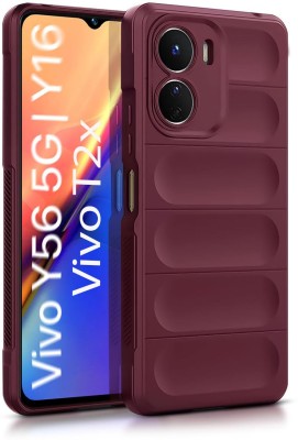 S-Softline Back Cover for Vivo Y56, Solid Liquid Magic Case Shockproof Plain(Purple, Silicon, Pack of: 1)