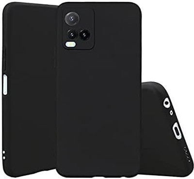 S-Softline Back Cover for Vivo Y21T, Premium inner Soft Microfiber Cloth Cushion Lining Scratch Resistant(Black, Silicon, Pack of: 1)