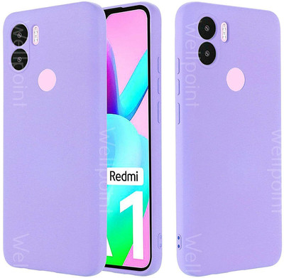 DAMTTE Back Replacement Cover for Redmi A1 Plus, Mi A1 Plus(Purple, Silicon)