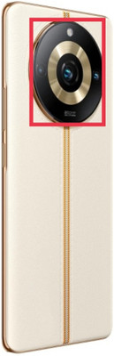 BLACKCLOUD Back Replacement Cover for Realme 11 Pro Plus Back Rear Camera Glass(Gold, Frameless, Pack of: 1)