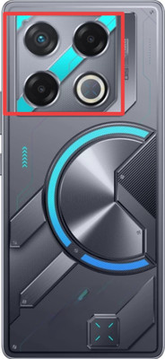 BLACKCLOUD Back Replacement Cover for Infinix gt20 pro Back Rear Camera Glass(Blue, Frameless, Pack of: 1)