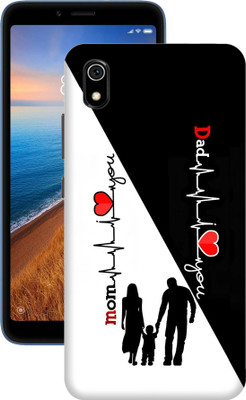 Kotuku Book Cover for Mi Redmi 7A Printed Mom Dad Love, Mom&Dad Love Back Cover(Multicolor, Flexible, Silicon, Pack of: 1)