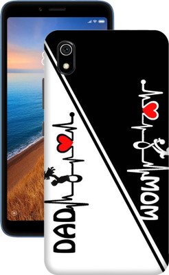 Kotuku Book Cover for Mi Redmi 7A Printed Mom Dad Love, Mom&Dad Love Back Cover(Multicolor, Flexible, Silicon, Pack of: 1)