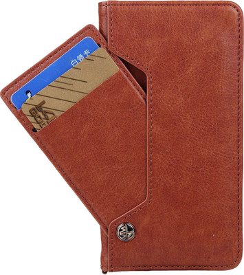 TELETEL Book Cover for Oppo Reno 8 Pro(Brown, Hard Case, Pack of: 1)