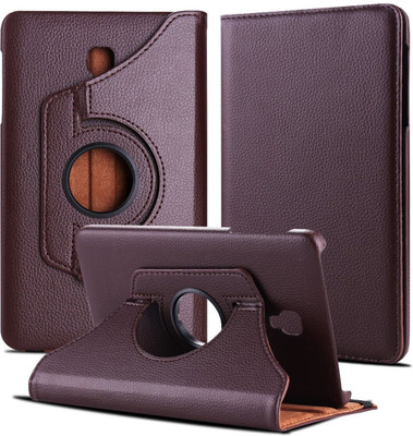 Mobilejoy Book Cover for Samsung Galaxy Tab A (8.0 Inch) 2017 (Compatible Model-SM-T380/T385)(Brown, Dual Protection, Pack of: 1)