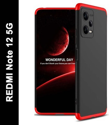 Cermarise Front & Back Case for Redmi Note 12 5G(Red, Black, Camera Bump Protector, Pack of: 1)