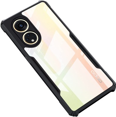 ELEF Bumper Case for Oppo Reno 8T 5G Shockproof Clear Protective Eagle Camera Protection Case(Black, Shock Proof, Pack of: 1)