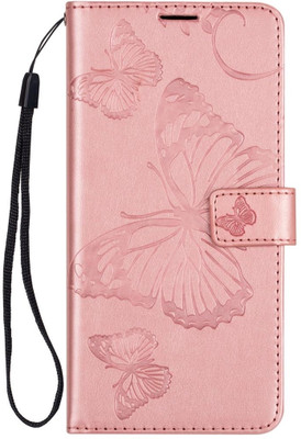 Trounce Book Cover for Realme GT Master(Pink, Card Holder, Pack of: 1)