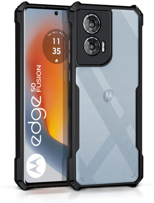 NKCASE Back Cover for Motorola Edge 50 Fusion 5G, (IPK)(Black, Shock Proof, Pack of: 1)
