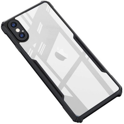 AKSP Bumper Case for Apple iphone Xs Slim Fit Protective Design(Transparent, Black, Dual Protection, Pack of: 1)