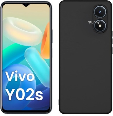 Stunny Bumper Case for VIVO Y02s(Black, Shock Proof, Silicon, Pack of: 1)