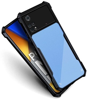 ChutPutMart Bumper Case for Poco X4 Pro 5G Ultra-Hybrid Soft Crystal Clear(Black, Transparent, Dual Protection, Pack of: 1)
