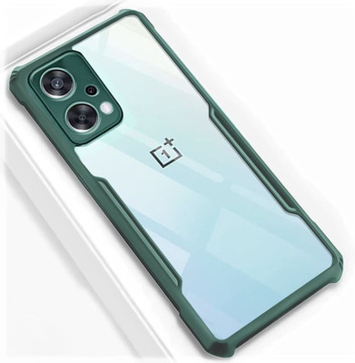 WOW Imagine Bumper Case for 1+ OnePlus Nord CE 2 Lite 5G 360 Degree Camera Protection | Transparent Hybrid(Green, Camera Bump Protector, Pack of: 1)