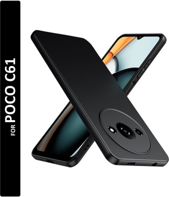 KGL KING Back Cover for POCO C61(Black, Shock Proof, Silicon, Pack of: 1)