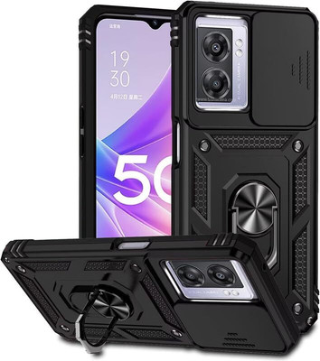 Elica Bumper Case for Realme Narzo 50 5G / Oppo K10 5G / Oppo A57 5G(Black, Ring Case, Pack of: 1)