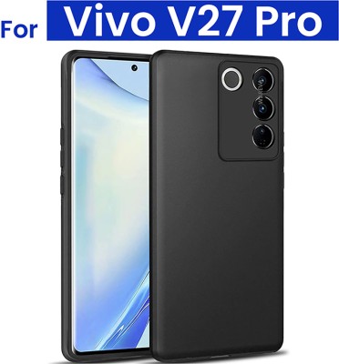 WAREVA Bumper Case for VIVO V27 PRO (5G), VIVO V27 Pro(Black, Camera Bump Protector, Silicon, Pack of: 1)