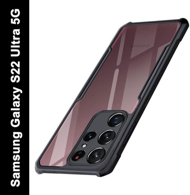 WOW Imagine Bumper Case for Samsung Galaxy S22 Ultra 5G 360 Degree Camera Protection | Transparent Hybrid(Black, Camera Bump Protector, Pack of: 1)