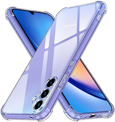 Phone Back Cover Bumper Case for Samsung Galaxy A34 5G(Transparent, White, Grip Case, Pack of: 1)