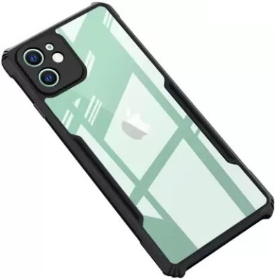 Mobile Back Cover Bumper Case for Apple iPhone 11, Apple 11, iPhone 11(Transparent, Black, Camera Bump Protector)