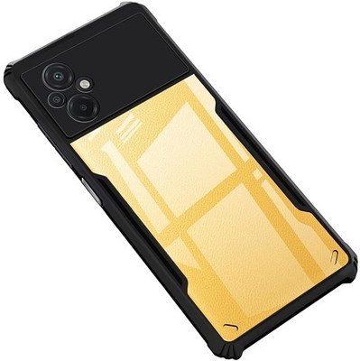 ChutPutMart Bumper Case for Poco M5 4G Ultra-Hybrid Soft Crystal Clear(Black, Transparent, Dual Protection, Pack of: 1)