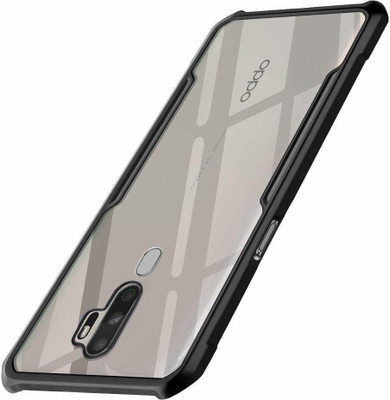 WOW Imagine Bumper Case for Oppo A5 (2020) | A9 (2020) 360 Degree Camera Protection | Transparent Hybrid(Black, Camera Bump Protector, Pack of: 1)