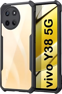 Mobtech Back Cover for Vivo Y38 5G, Vivo Y58 5G, back case cover(Black, Transparent, Shock Proof, Pack of: 1)