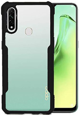 FONECASE Bumper Case for OPPO A31 MOBILE BACK COVER (HIGH QUALITY)(Black, Transparent, Camera Bump Protector, Pack of: 1)