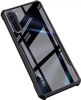 FONECASE Bumper Case for OPPO F15 MOBILE BACK COVER (HIGH QUALITY)(Black, Transparent, Camera Bump Protector, Pack of: 1)