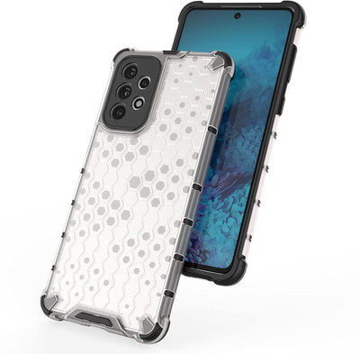 FONECASE Bumper Case for Samsung Galaxy A73 5G(Transparent, Silver, Dot View, Silicon, Pack of: 1)