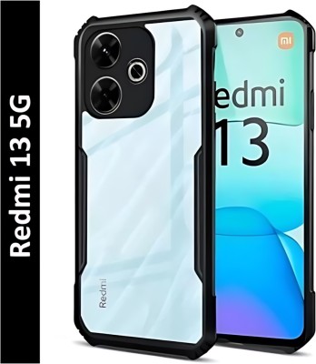 Sarju Bumper Case for Redmi 13 5G, Redmi 13 4G, Poco M6 Plus 5G(Black, Shock Proof, Pack of: 1)