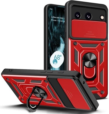 MoreFit Back Cover for Google Pixel 8A(Red, Ring Case, Pack of: 1)