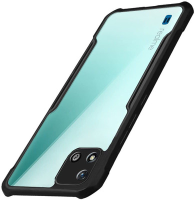 WOW Imagine Bumper Case for Realme C20 | Realme C11 2021 360 Degree Camera Protection | Transparent Hybrid(Black, Camera Bump Protector, Pack of: 1)